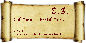 Drávecz Boglárka névjegykártya