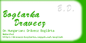 boglarka dravecz business card